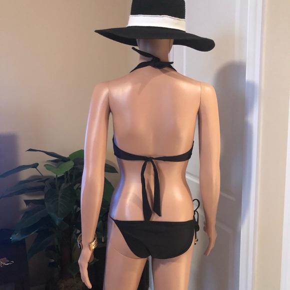 Black w/Gold Detail  1 PC.Bathing Suit - Picture 4 of 8